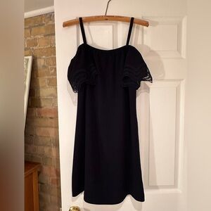 Ann Taylor Flirty Off the Shoulder Dress with lace details